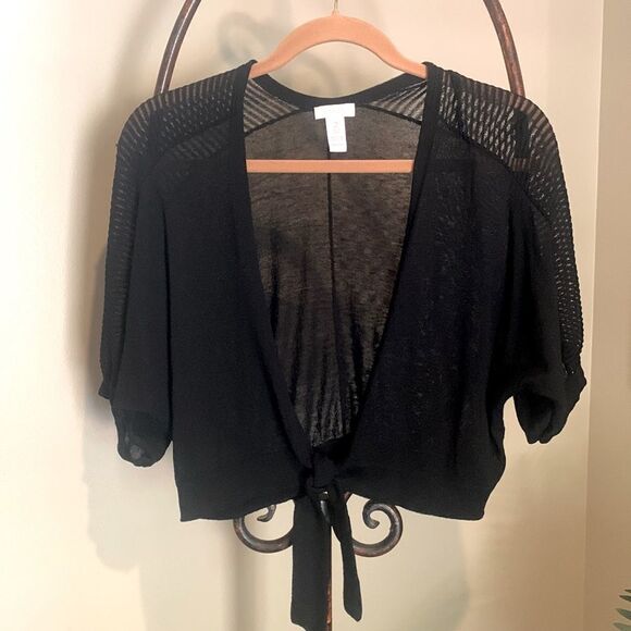 Chicos Black Shrug - Picture 1 of 6